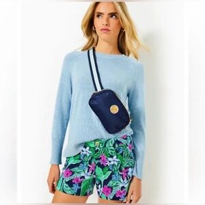 Lilly Pulitzer Navy and White Crossbody Bag